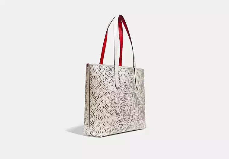 Coach Disney Mickey Keith Haring Highline Leather Tote Bag Handbag White NEW