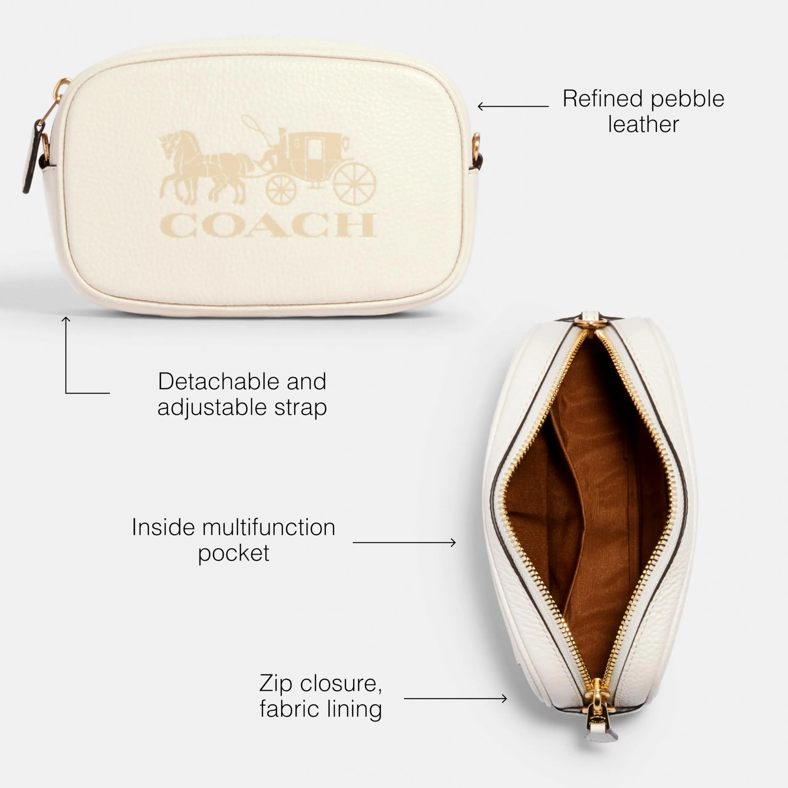 Coach Pebbled Leather Jes Convertible Belt Bag 2