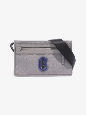 Coach Rivington Convertible Pouch  Grey Signature Jacquard Canvas