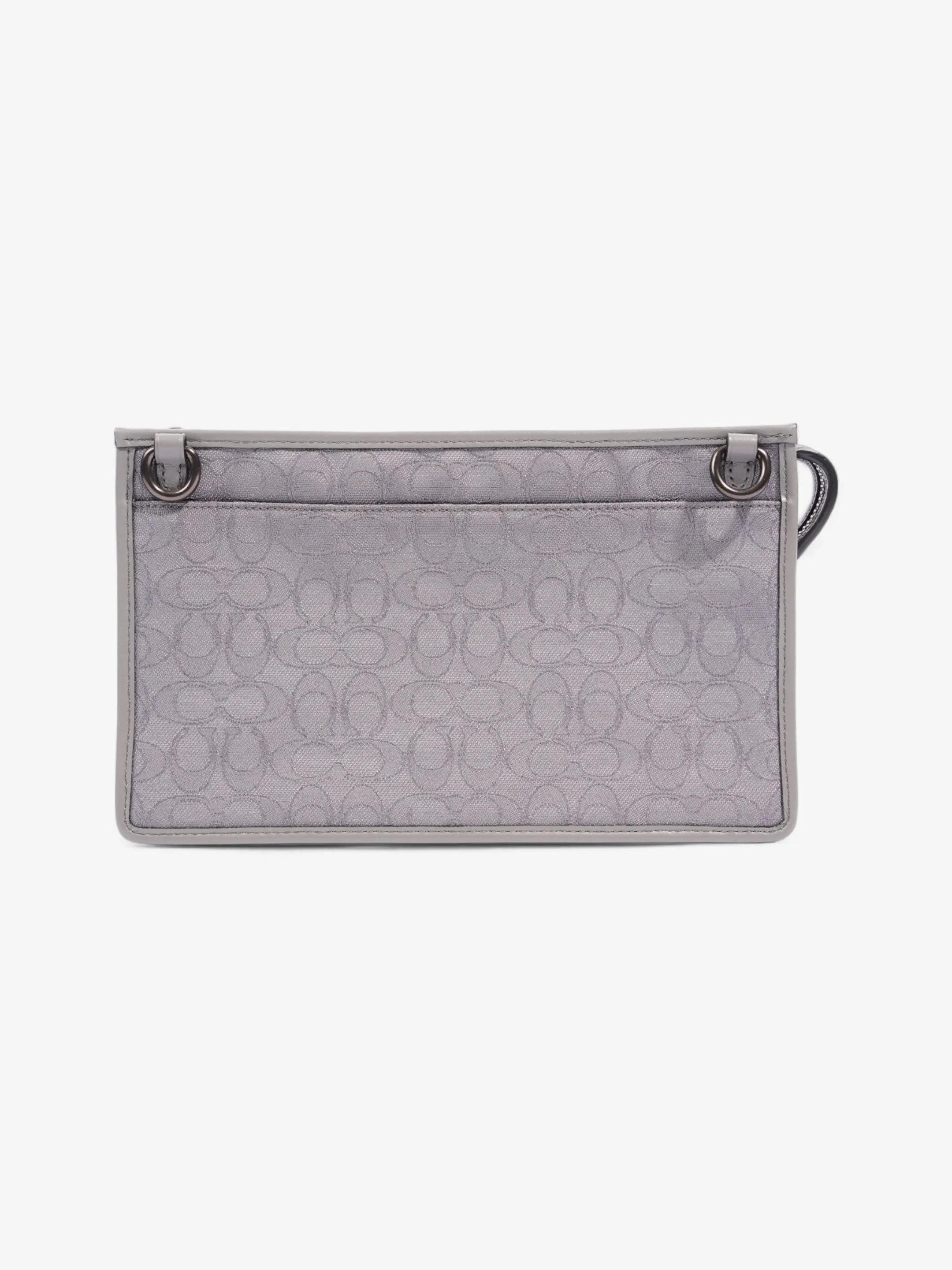 Coach Rivington Convertible Pouch  Grey Signature Jacquard Canvas