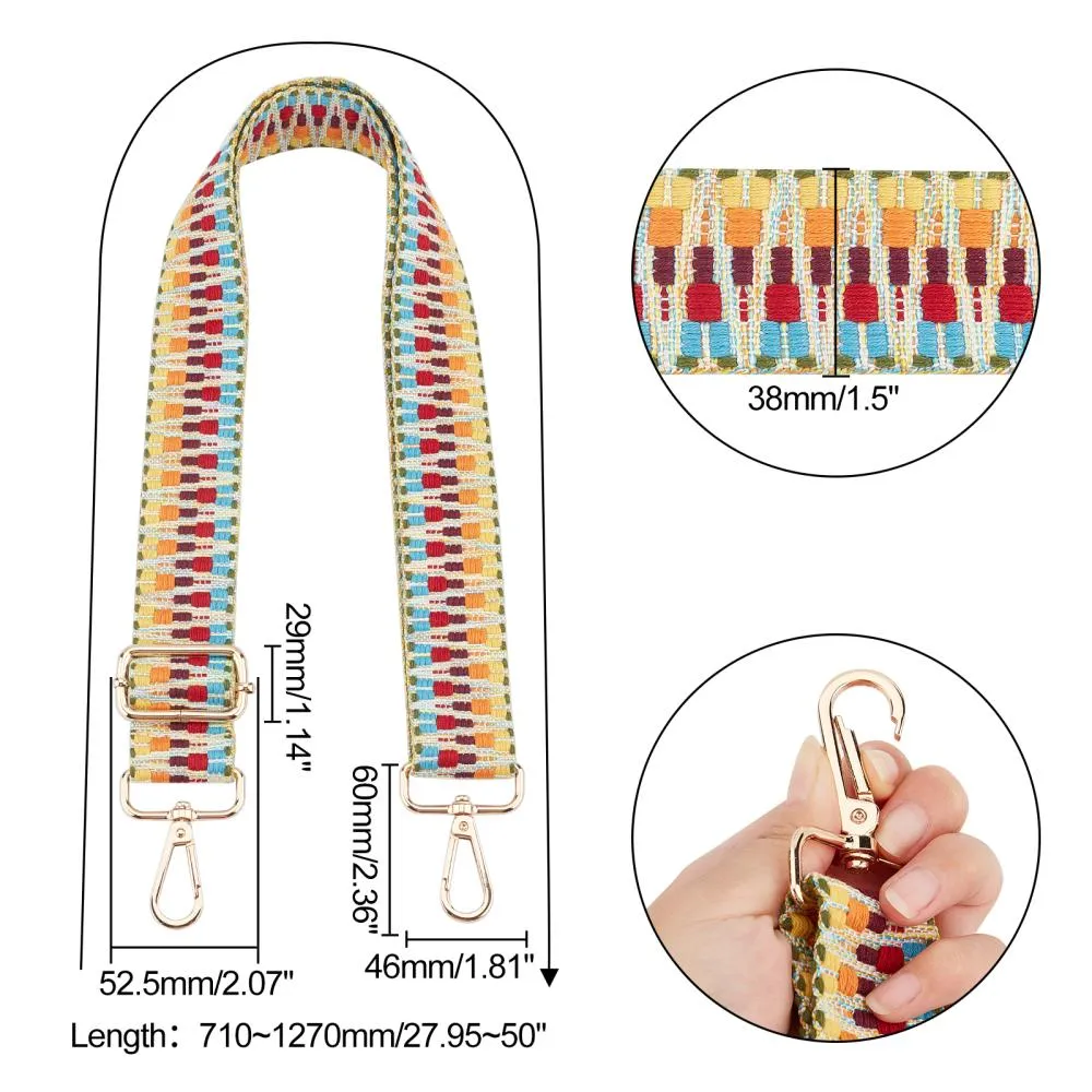 Colorful Purse Strap, Bag Strap | 28-50 Inch Guitar purse straps