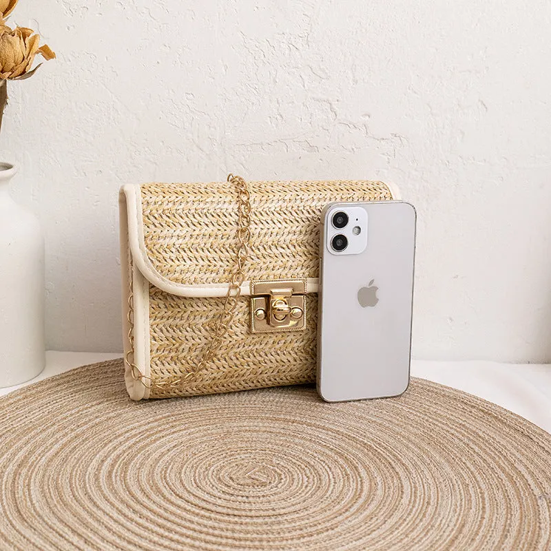 Comfortable Women's Straw Trendy Pouches Woven Crossbody Bags