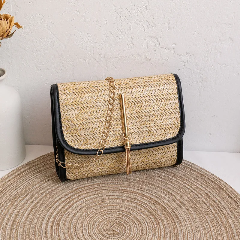 Comfortable Women's Straw Trendy Pouches Woven Crossbody Bags