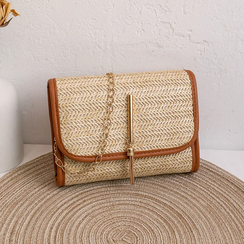Comfortable Women's Straw Trendy Pouches Woven Crossbody Bags