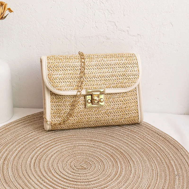 Comfortable Women's Straw Trendy Pouches Woven Crossbody Bags