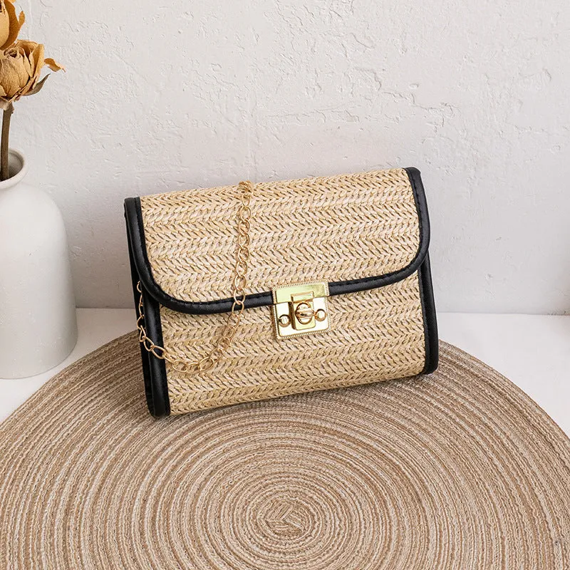 Comfortable Women's Straw Trendy Pouches Woven Crossbody Bags