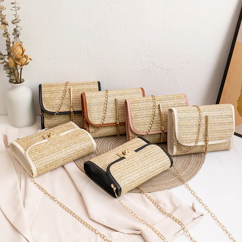 Comfortable Women's Straw Trendy Pouches Woven Crossbody Bags