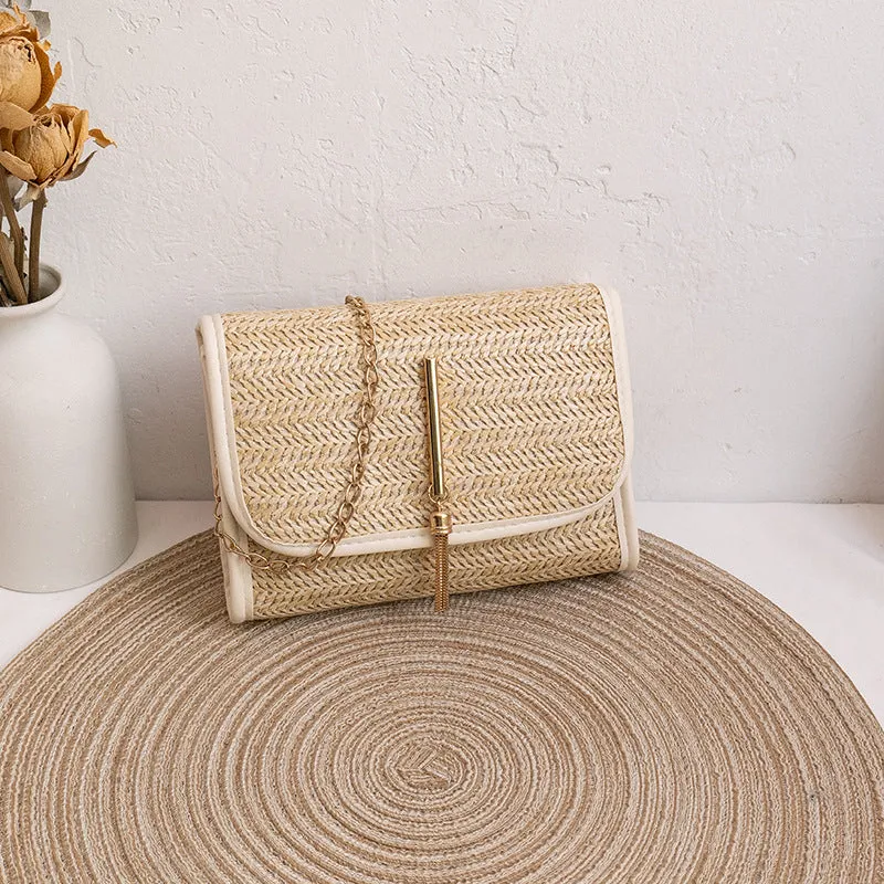 Comfortable Women's Straw Trendy Pouches Woven Crossbody Bags