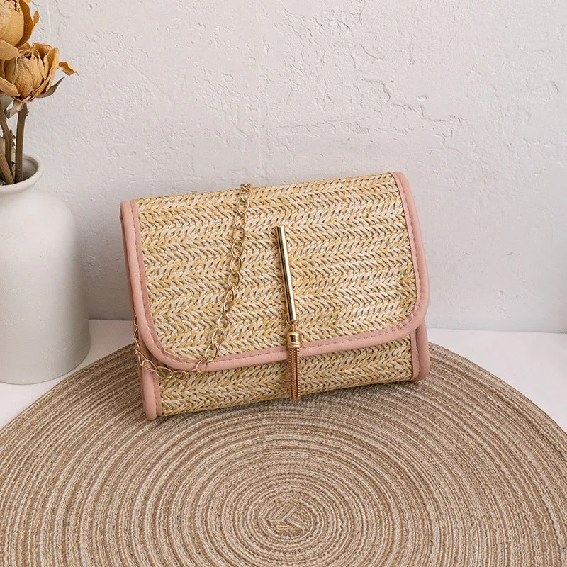 Comfortable Women's Straw Trendy Pouches Woven Crossbody Bags