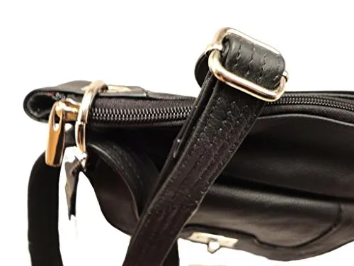 Concealed Carry Crossbody Leather Purse - Locking Zipper