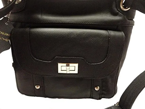 Concealed Carry Crossbody Leather Purse - Locking Zipper