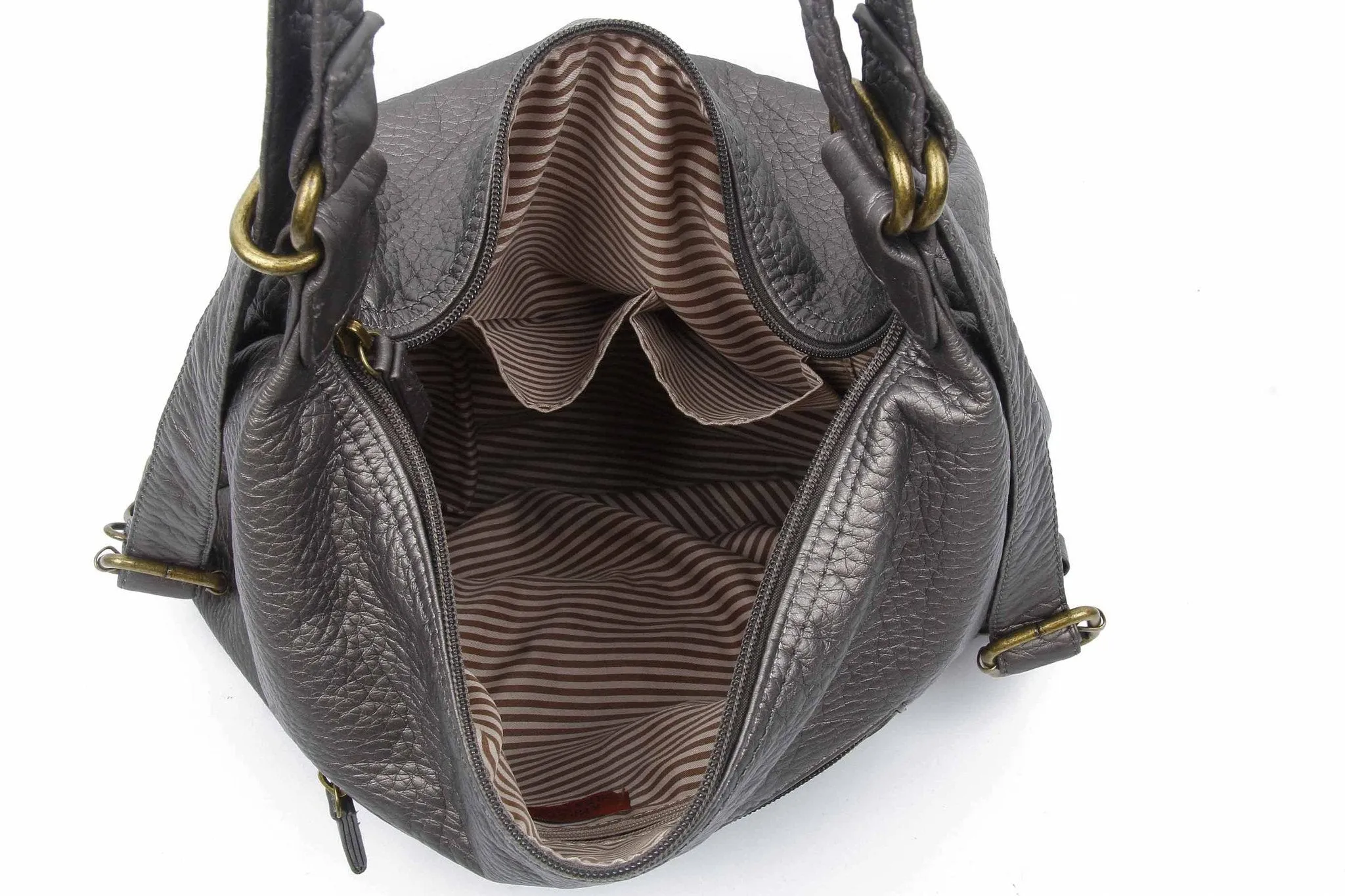 Convertible Crossbody Backpack - Dark Silver