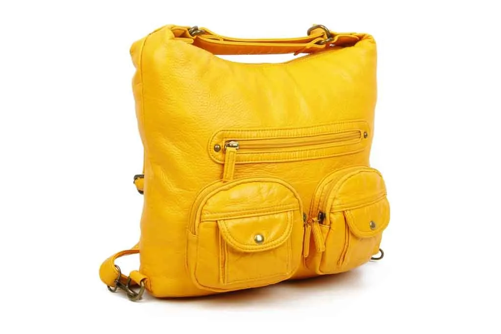 Convertible Crossbody Backpack - Honey Mustard