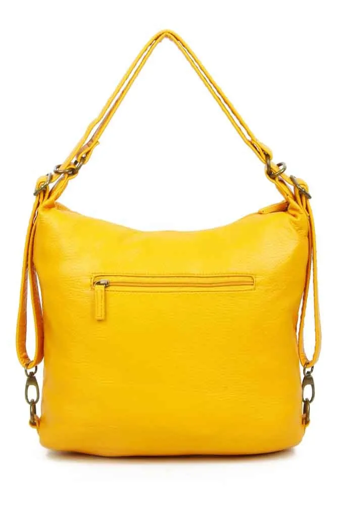 Convertible Crossbody Backpack - Honey Mustard