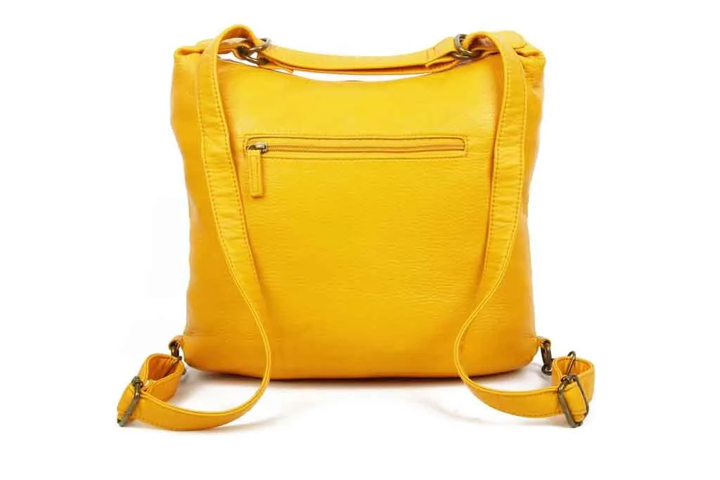 Convertible Crossbody Backpack - Honey Mustard