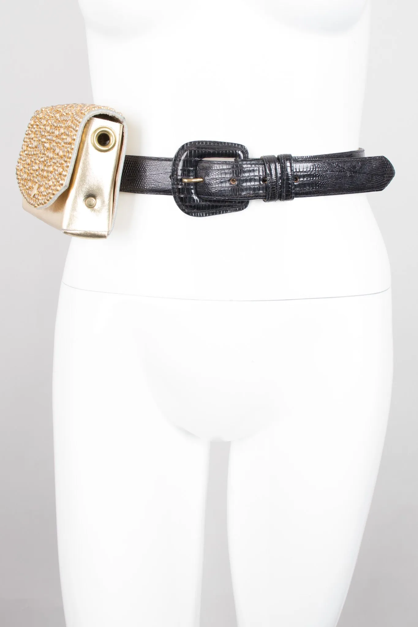 Convertible Crystal Lamé Fanny Pack