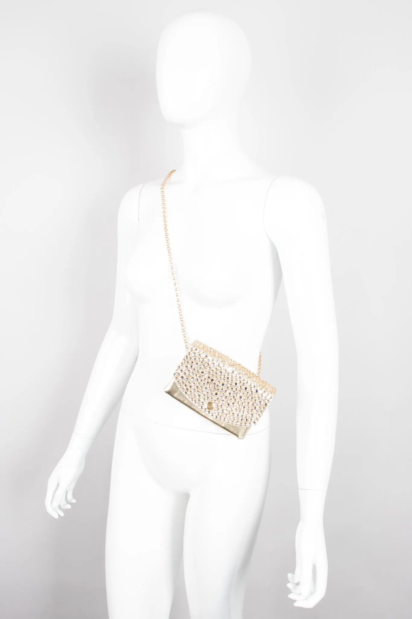 Convertible Crystal Lamé Fanny Pack