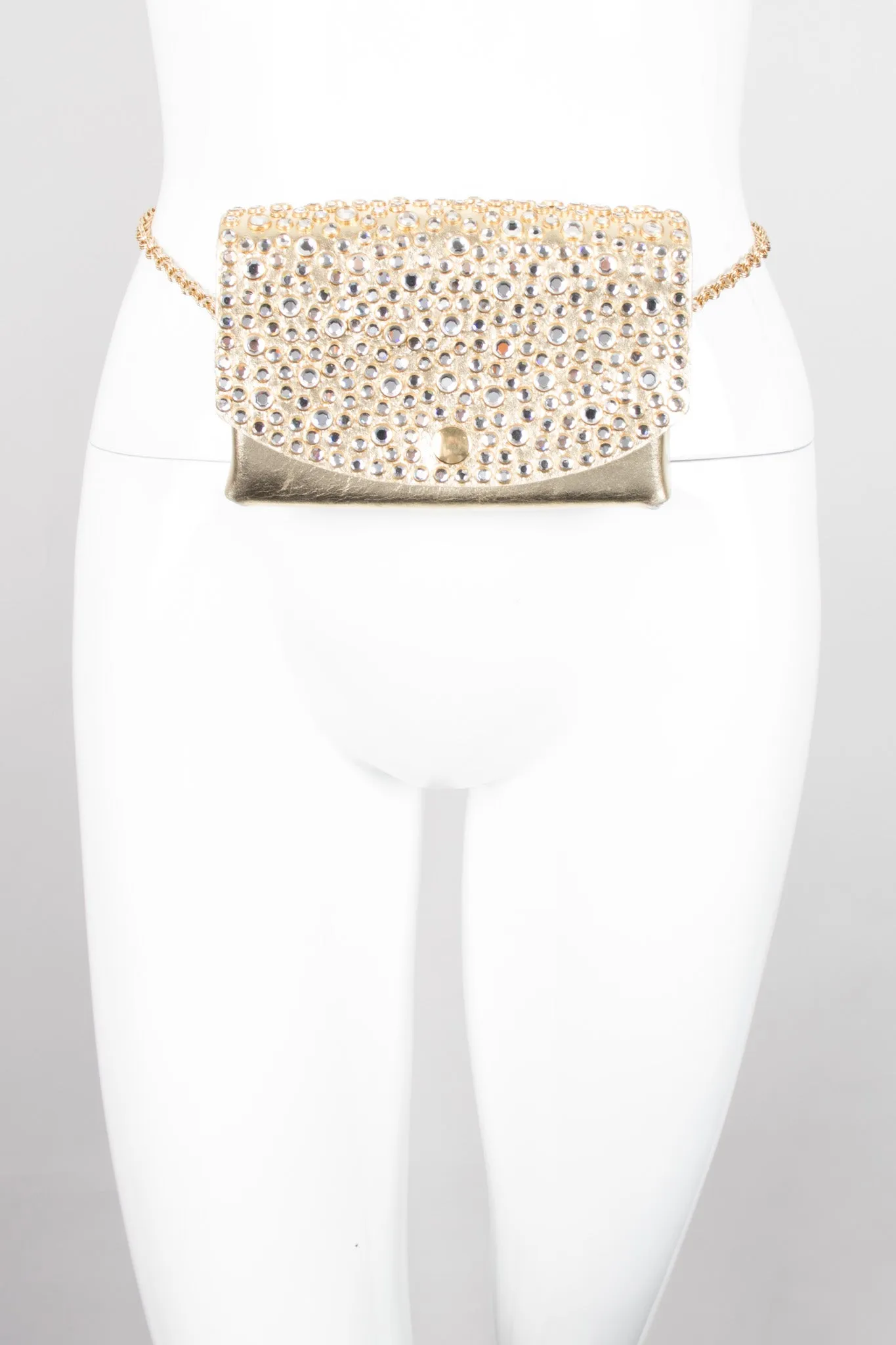 Convertible Crystal Lamé Fanny Pack