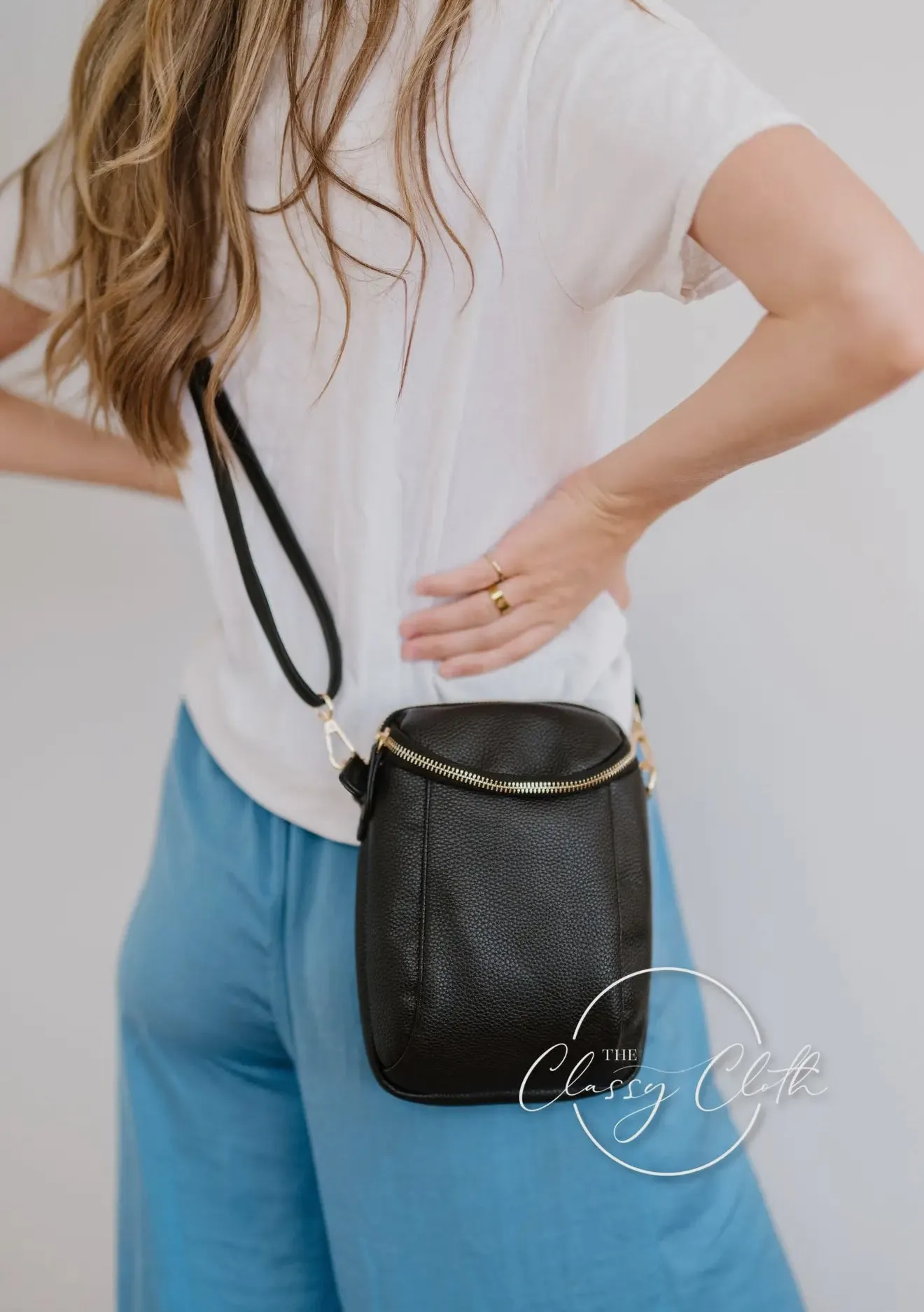 CORRINE CROSSBODY BAG- BLACK-BROWN ON CREAM LEOPARD
