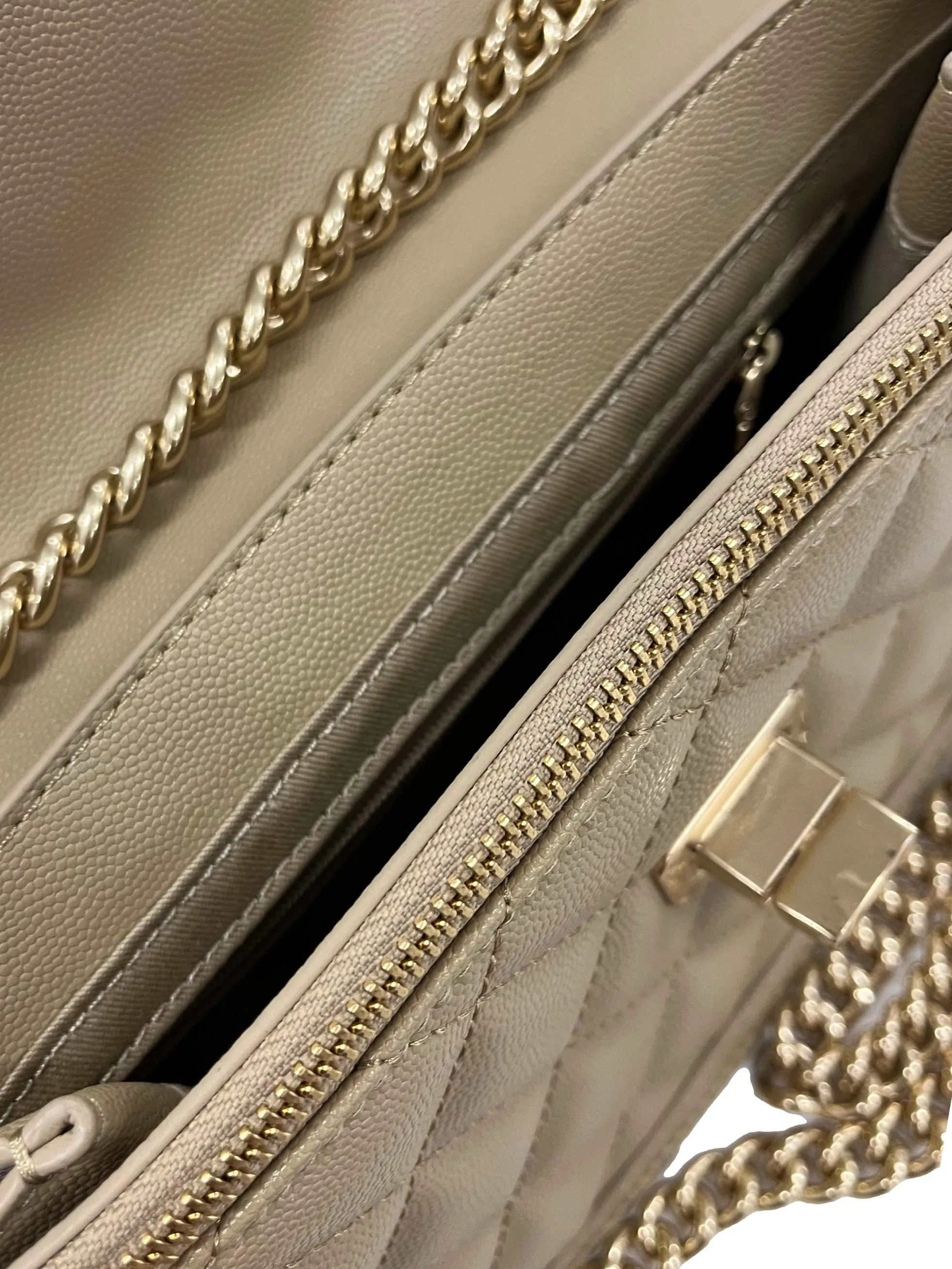 Cream Micaela Quilted Bag