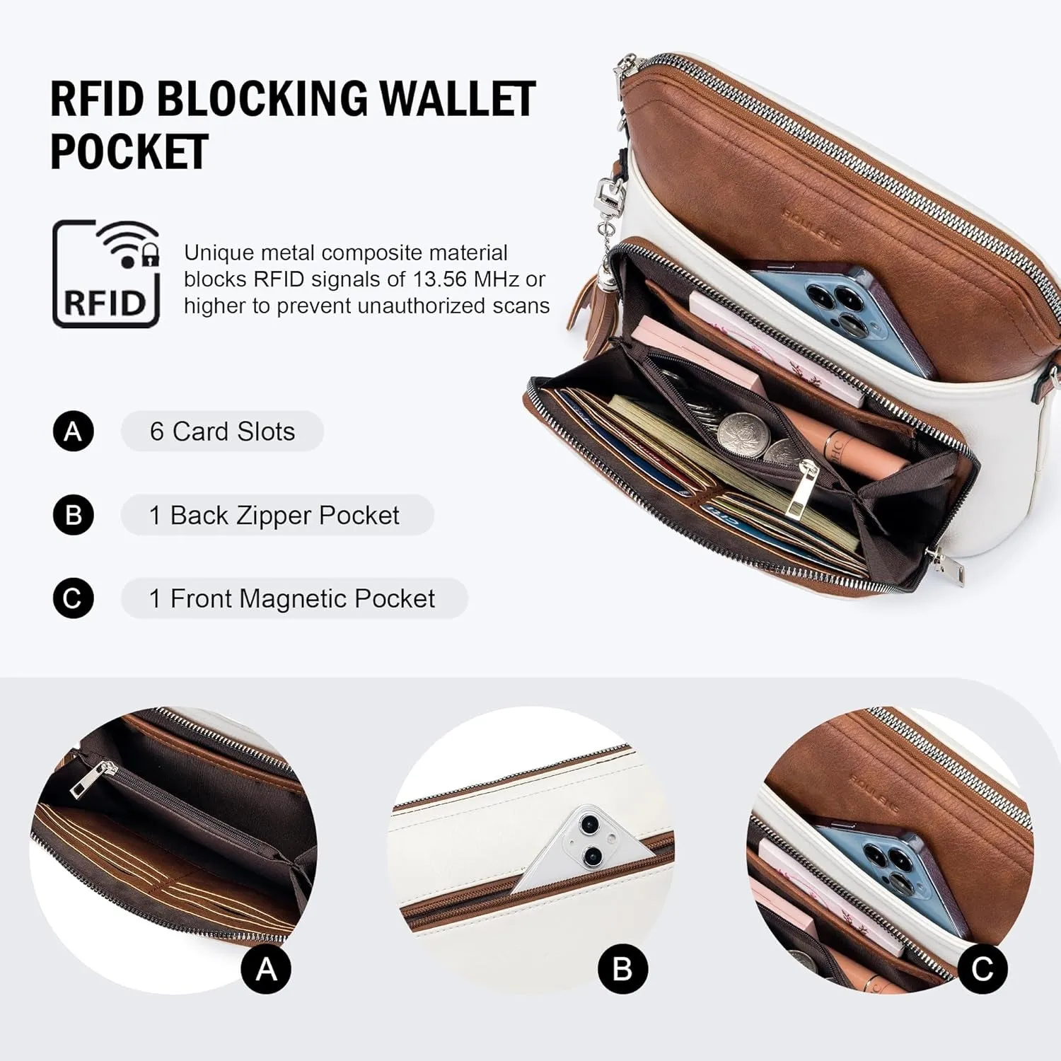 Crossbody Purse for Women,  Soft Leather Shoulder Handbags with Tassel