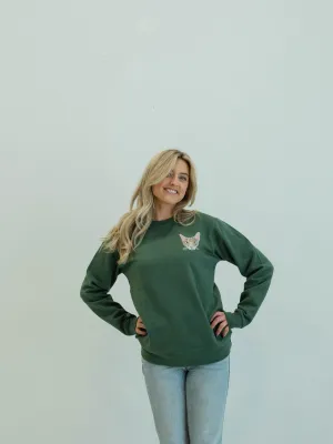 Custom Embroidered Sweatshirt | Alpine Green