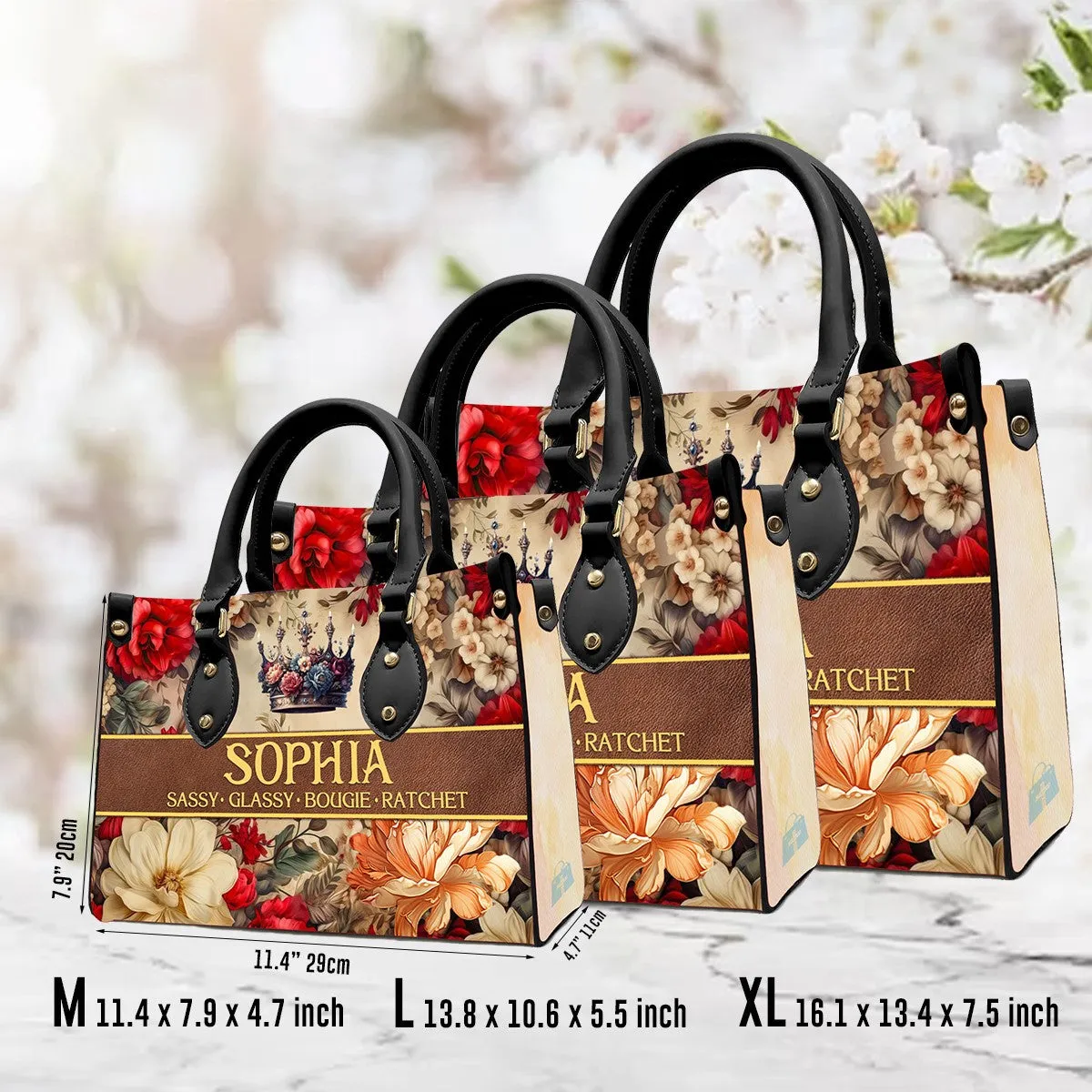 Custom Monogrammed Leather Handbag – CHRISTIANARTBAG Signature Elegance - CABLTHB01070424.