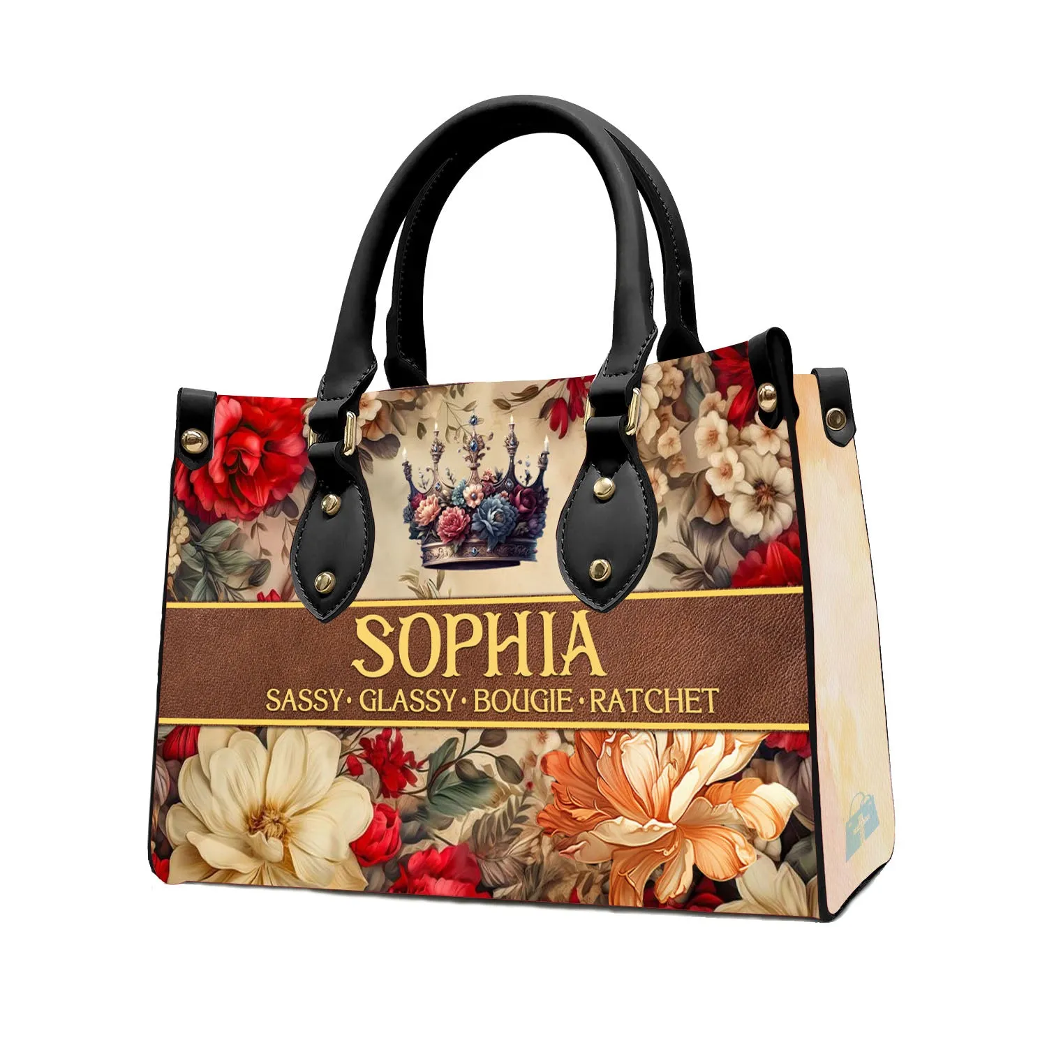 Custom Monogrammed Leather Handbag – CHRISTIANARTBAG Signature Elegance - CABLTHB01070424.