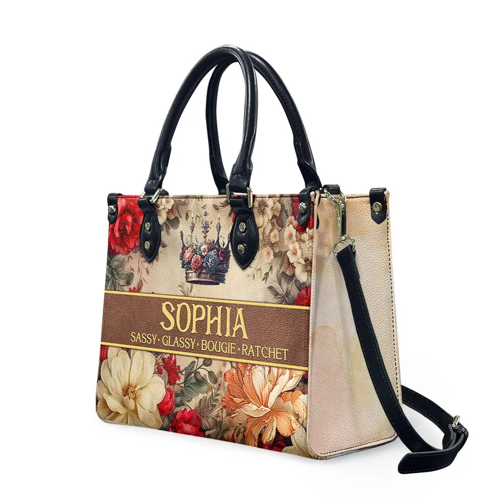 Custom Monogrammed Leather Handbag – CHRISTIANARTBAG Signature Elegance - CABLTHB01070424.