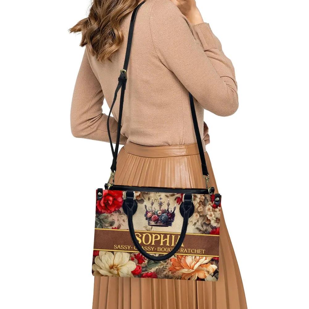 Custom Monogrammed Leather Handbag – CHRISTIANARTBAG Signature Elegance - CABLTHB01070424.