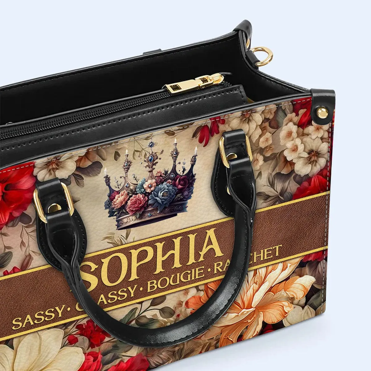 Custom Monogrammed Leather Handbag – CHRISTIANARTBAG Signature Elegance - CABLTHB01070424.
