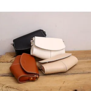 Cute LEATHER Side Bags Sling Bag WOMEN Saddle SHOULDER BAG Small Crossbody Purses FOR WOMEN