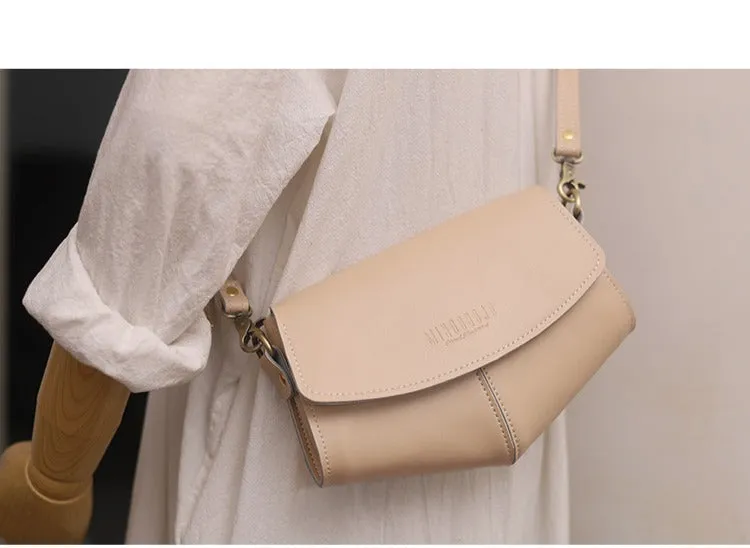 Cute LEATHER Sling Bag Side Bags Black WOMEN Saddle SHOULDER BAG Small Crossbody Purses FOR WOMEN