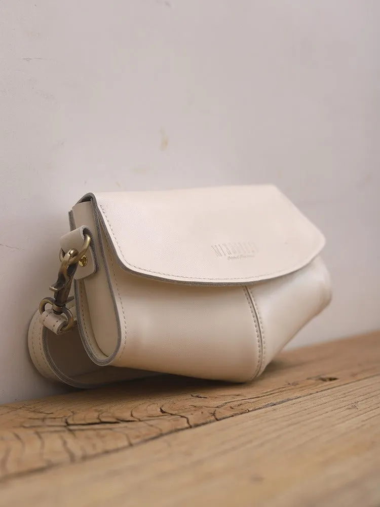 Cute LEATHER Sling Bag Side Bags Black WOMEN Saddle SHOULDER BAG Small Crossbody Purses FOR WOMEN