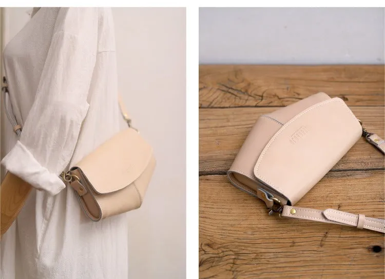 Cute LEATHER Sling Bag Side Bags Black WOMEN Saddle SHOULDER BAG Small Crossbody Purses FOR WOMEN