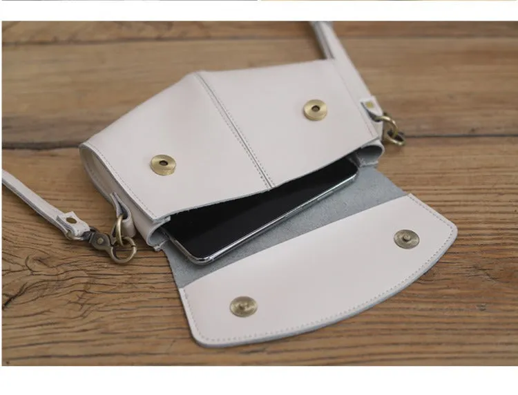 Cute LEATHER Sling Bag Side Bags Black WOMEN Saddle SHOULDER BAG Small Crossbody Purses FOR WOMEN