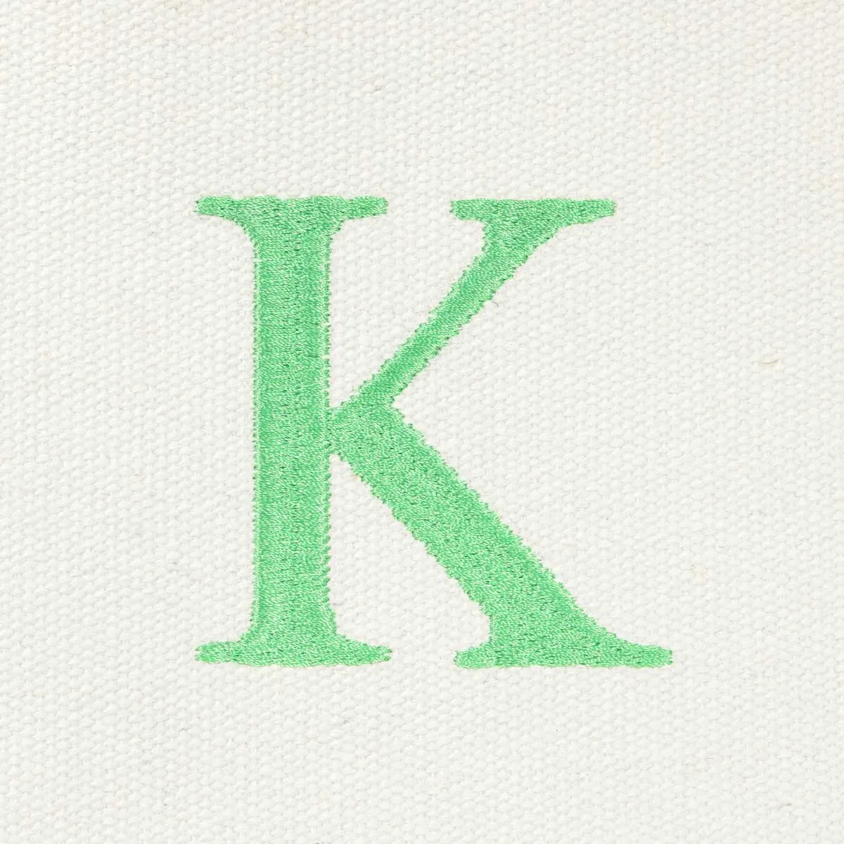 Dalix Medium Personalized Tote Bag Monogrammed Initial Letter - K