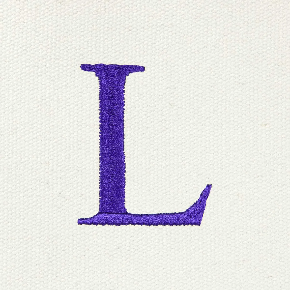 Dalix Medium Personalized Tote Bag Monogrammed Initial Letter - L