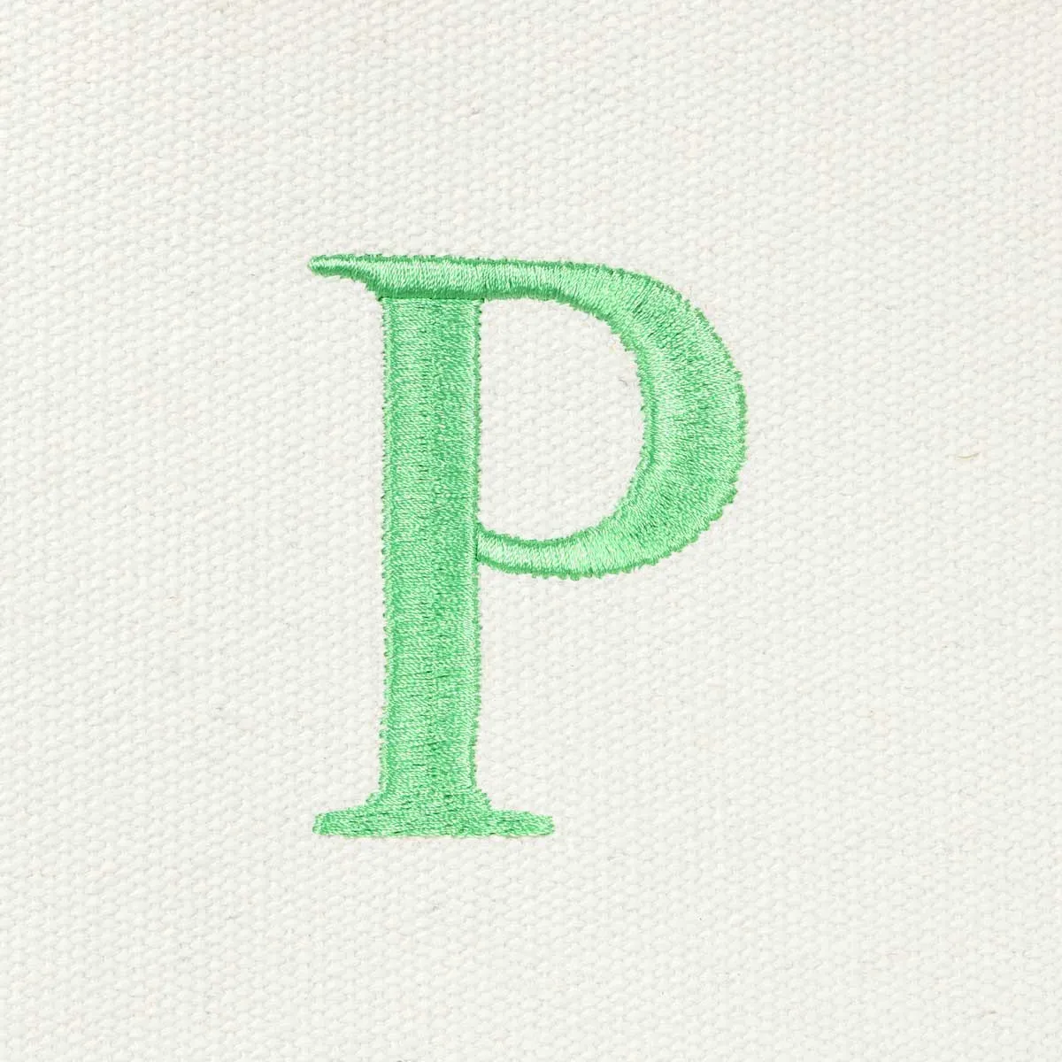 Dalix Medium Personalized Tote Bag Monogrammed Initial Letter - P