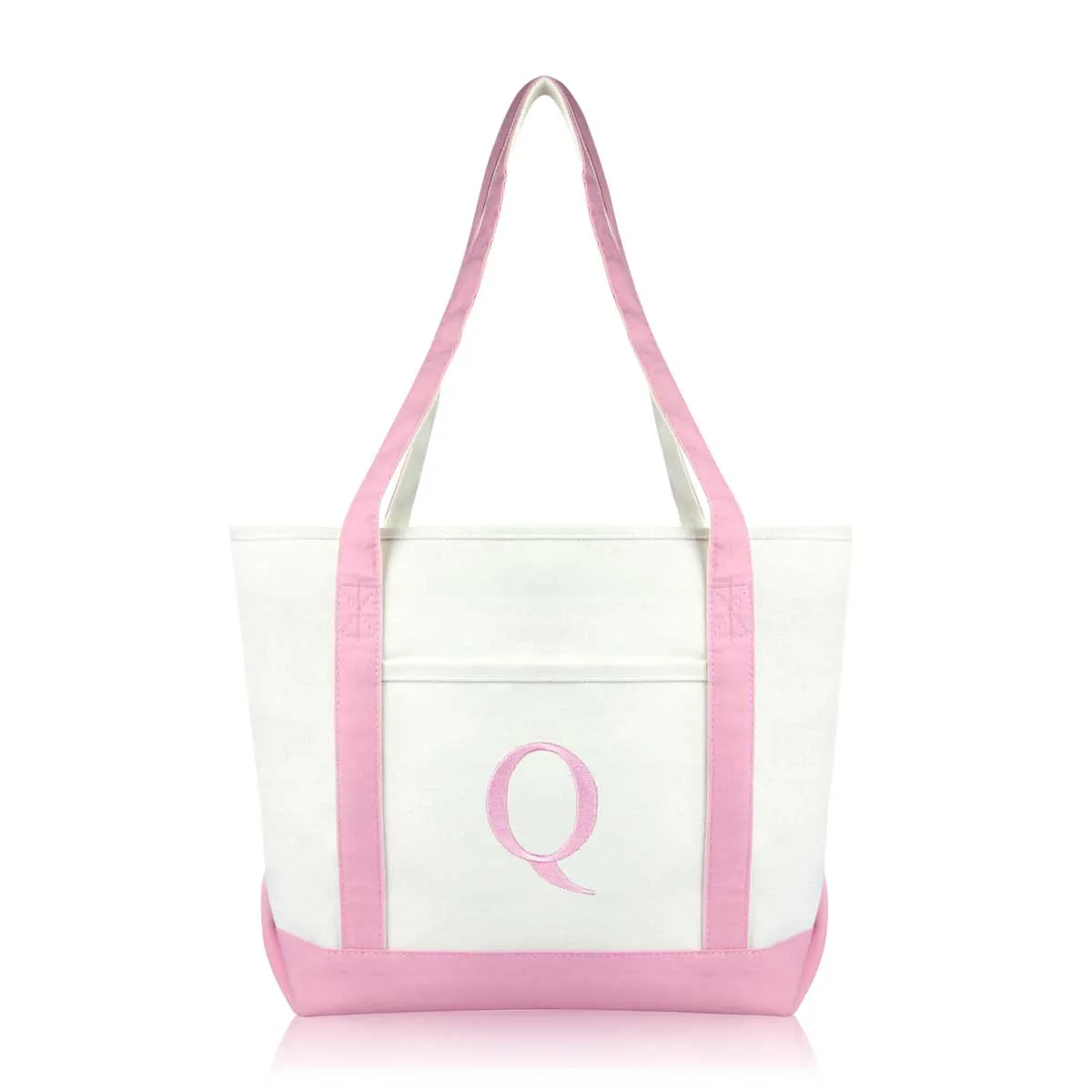 Dalix Medium Personalized Tote Bag Monogrammed Initial Letter - Q