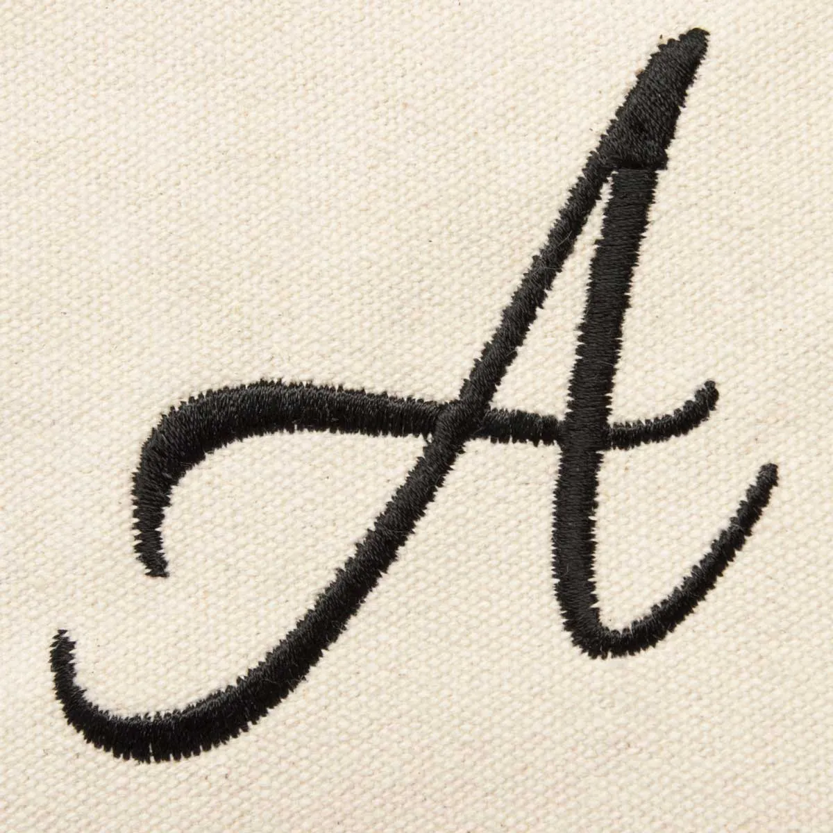 Dalix Personalized Shopping Tote Bag Monogram Natural Initial Zippered Letter A-Z