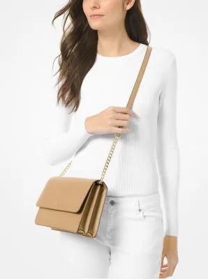 Daniela Large Saffiano Leather Crossbody Bag