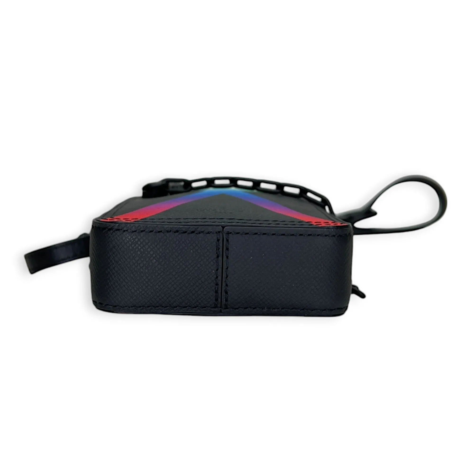 Danube Crossbody Bag  Black in Taiga Leather , Lacquered Metal Hardware