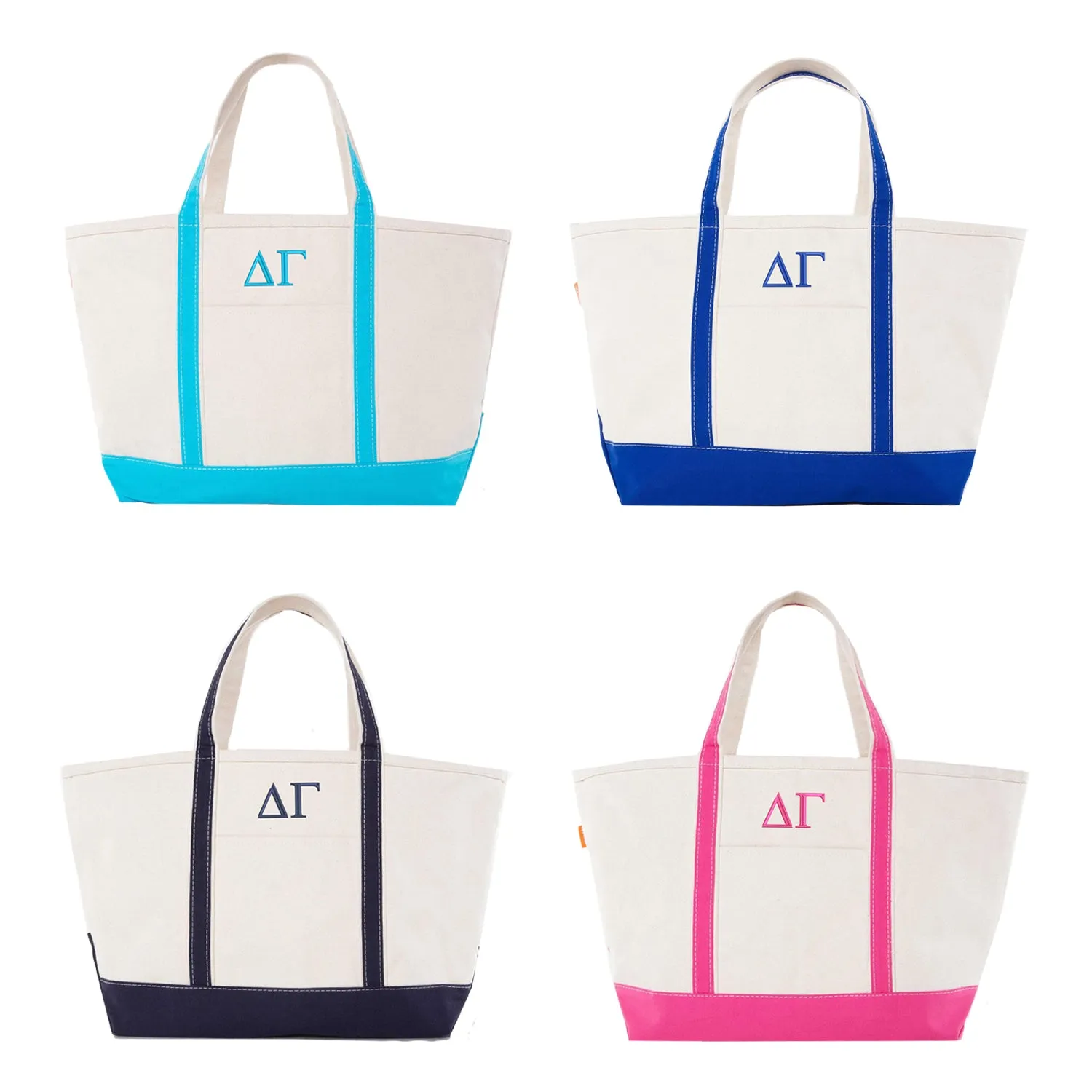 Delta Gamma Large Canvas Tote Bag