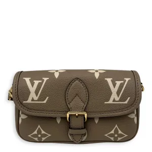 Diane Crossbody Bag Nano Beige in Empreinte Leather, Gold hardware