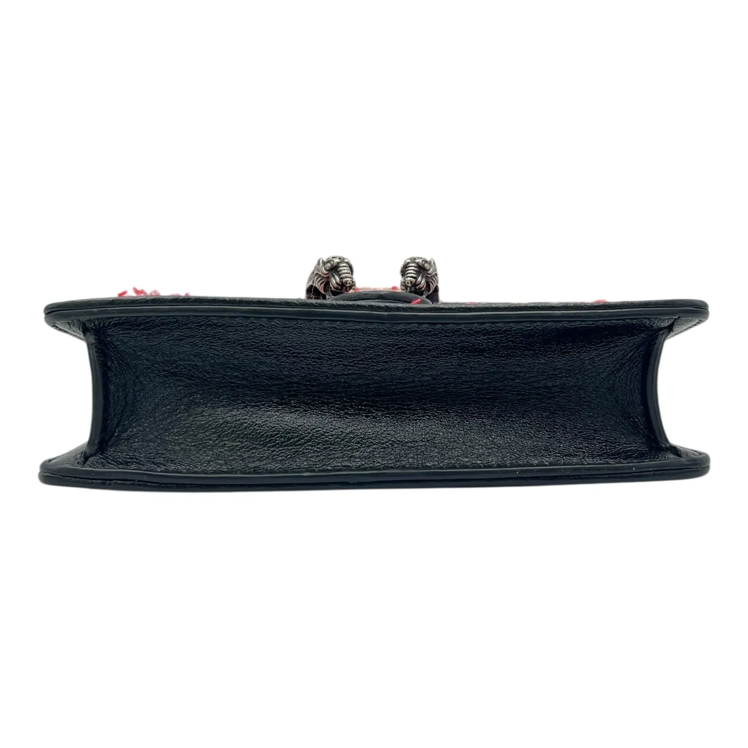 Dionysus Super Mini Red Crossbody Bag in Tweed, Ruthenium hardware