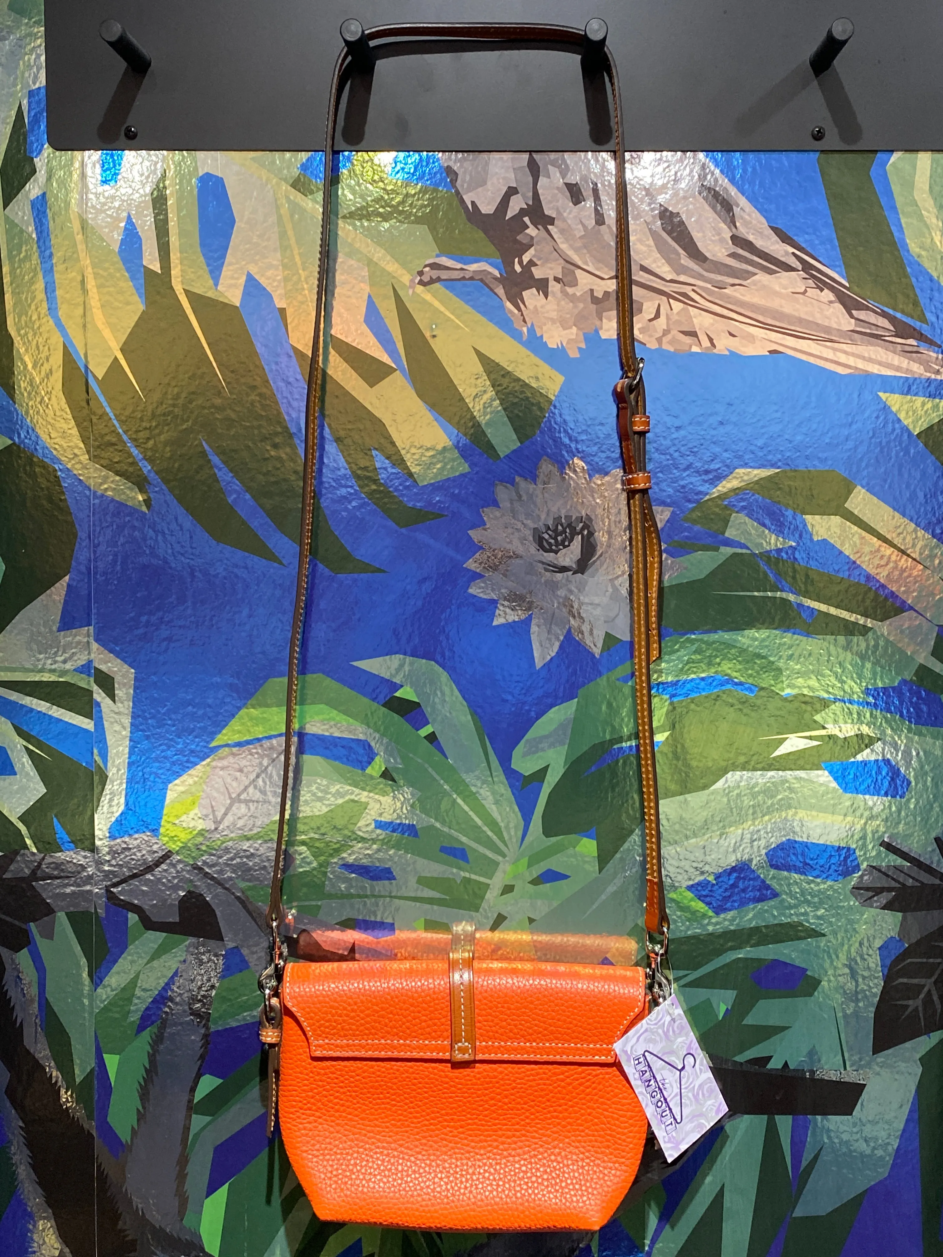 Dooney & Bourke Orange Single Flap Small Crossbody Bag