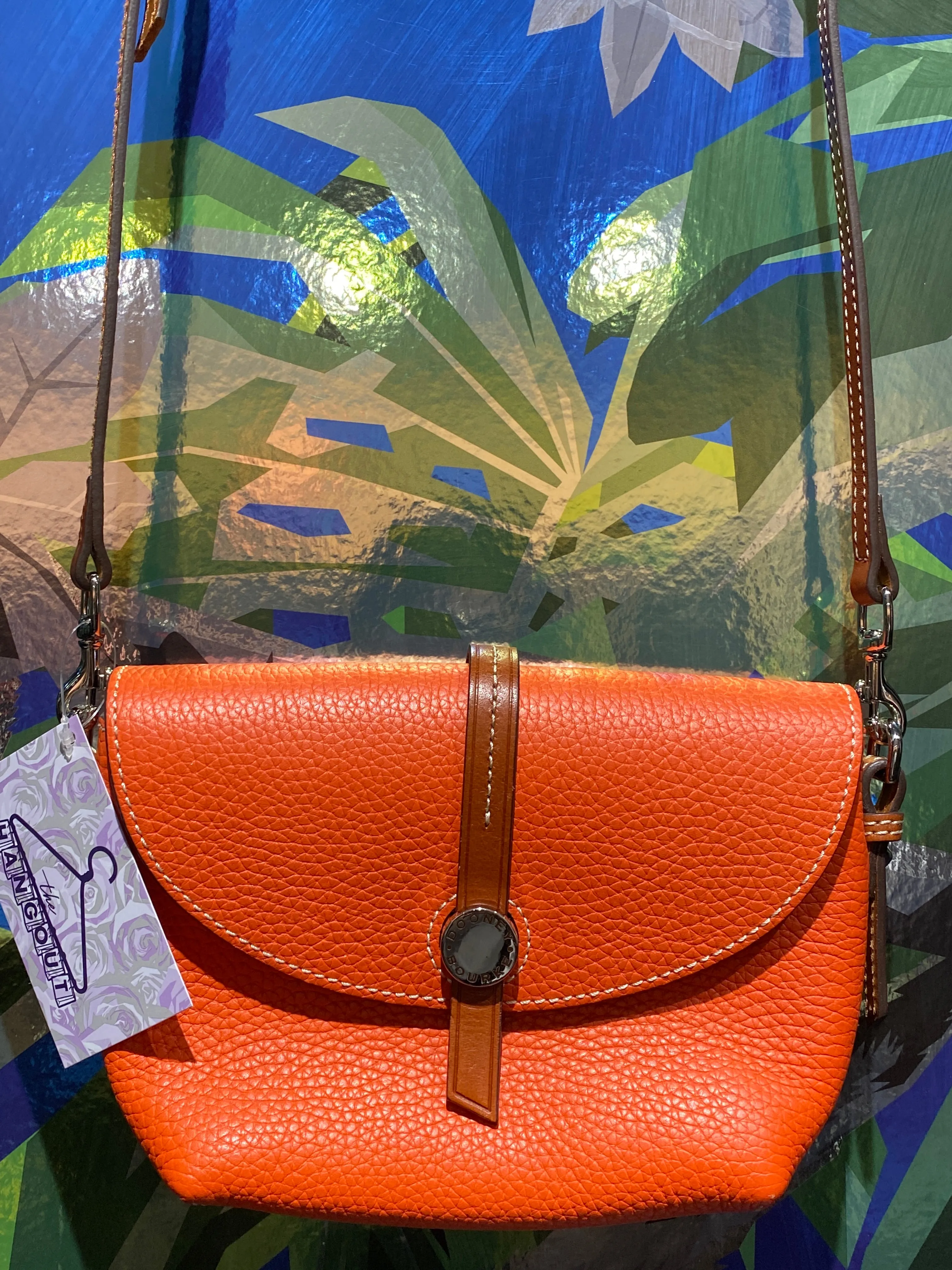 Dooney & Bourke Orange Single Flap Small Crossbody Bag