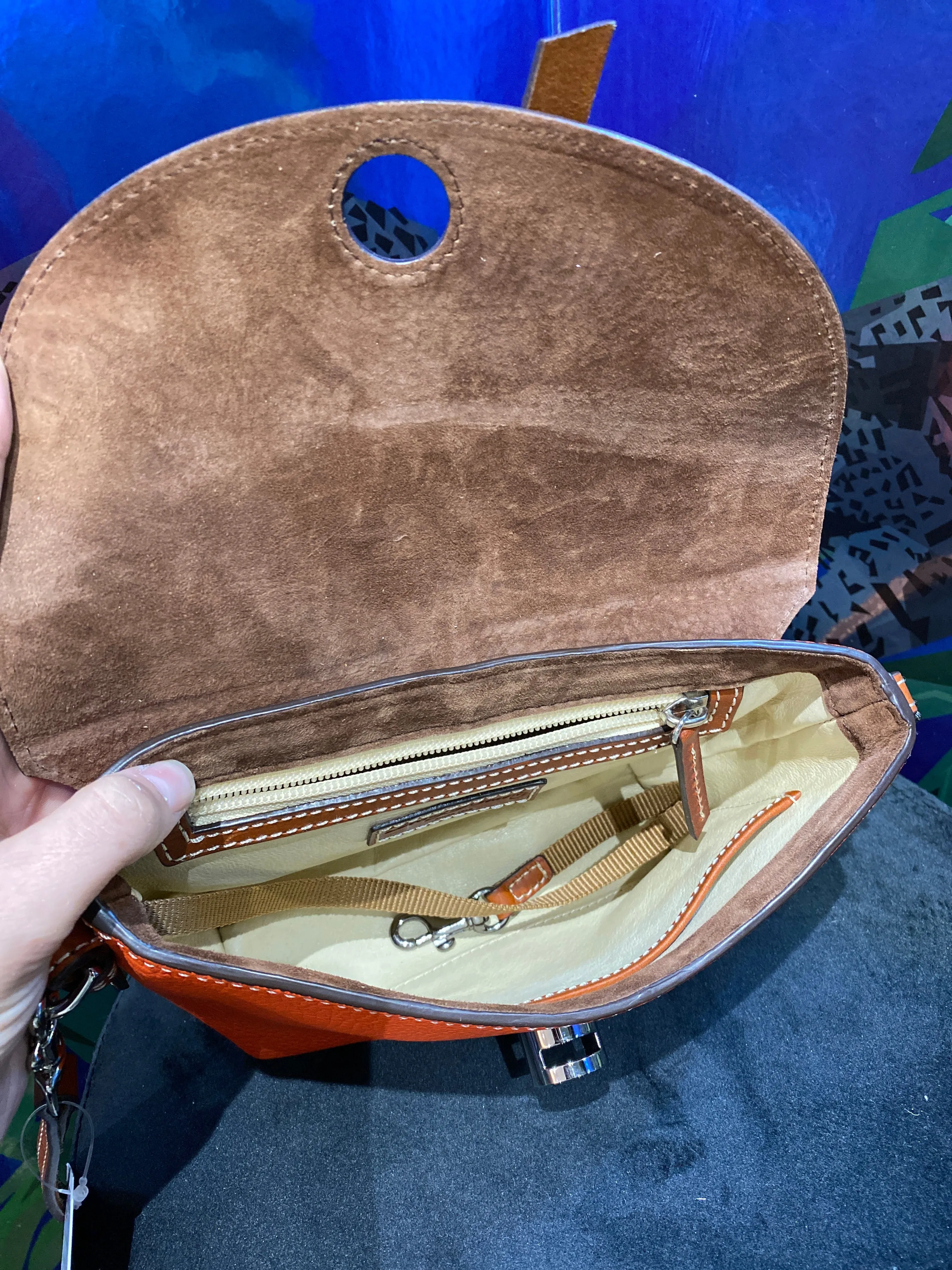 Dooney & Bourke Orange Single Flap Small Crossbody Bag