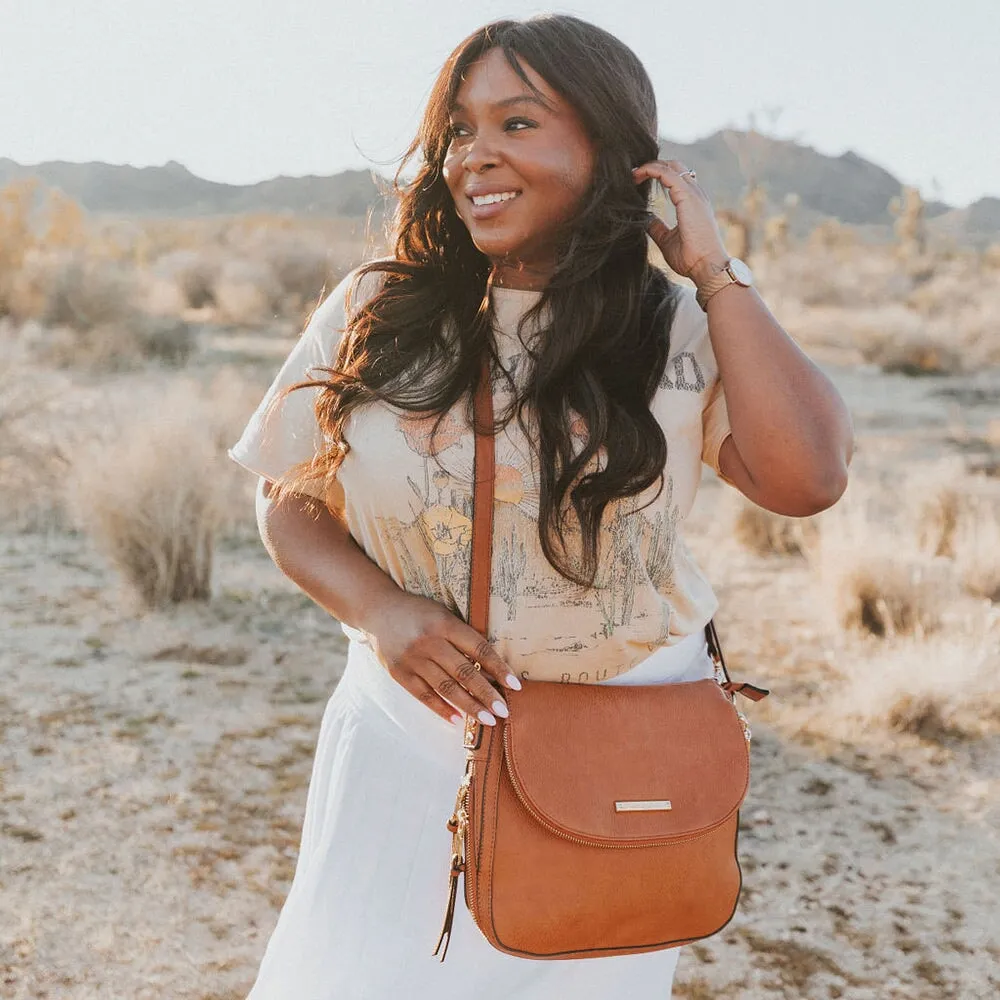 DOWNTOWN CROSSBODY cognac